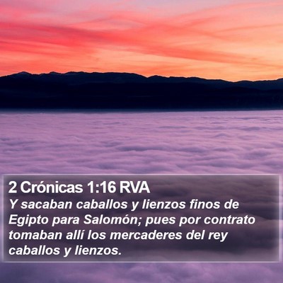 2 Crónicas 1:16 RVA Bible Verse Image