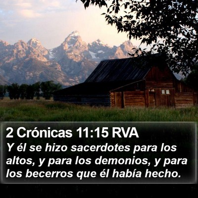 2 Crónicas 11:15 RVA Bible Verse Image