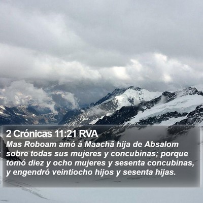 2 Crónicas 11:21 RVA Bible Verse Image