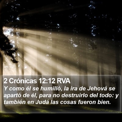 2 Crónicas 12:12 RVA Bible Verse Image
