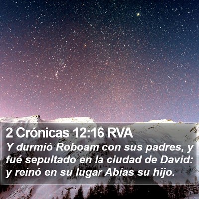 2 Crónicas 12:16 RVA Bible Verse Image