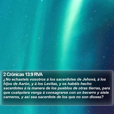 2 Crónicas 13:9 RVA Bible Verse Image