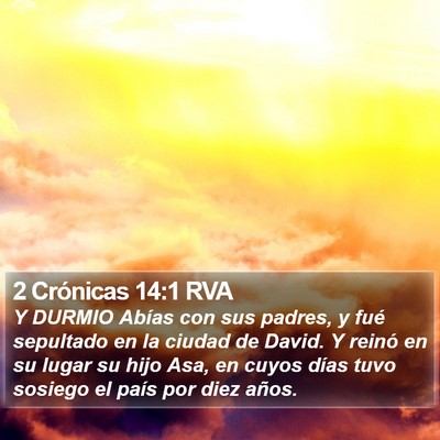 2 Crónicas 14:1 RVA Bible Verse Image