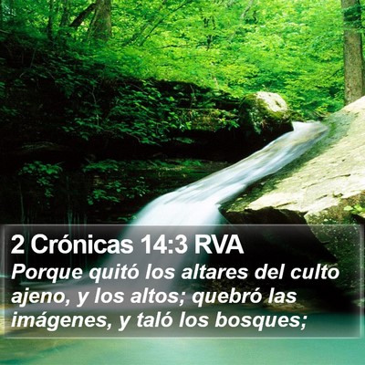 2 Crónicas 14:3 RVA Bible Verse Image