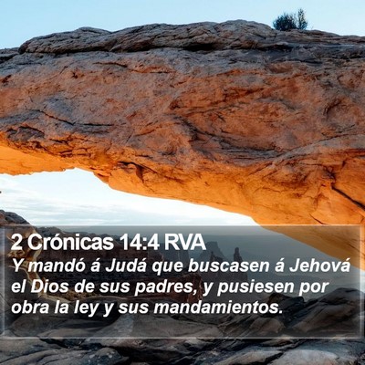 2 Crónicas 14:4 RVA Bible Verse Image