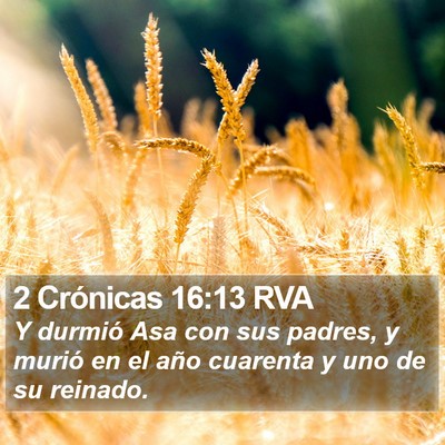 2 Crónicas 16:13 RVA Bible Verse Image