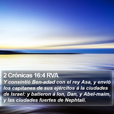 2 Crónicas 16:4 RVA Bible Verse Image