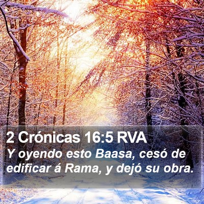 2 Crónicas 16:5 RVA Bible Verse Image