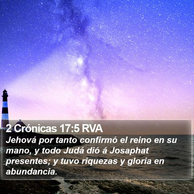 2 Crónicas 17:5 RVA Bible Verse Image