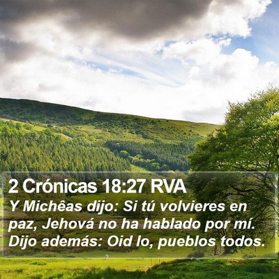 2 Crónicas 18:27 RVA Bible Verse Image