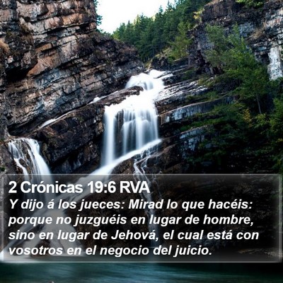 2 Crónicas 19:6 RVA Bible Verse Image