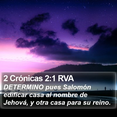 2 Crónicas 2:1 RVA Bible Verse Image