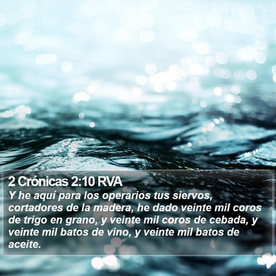 2 Crónicas 2:10 RVA Bible Verse Image
