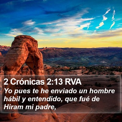 2 Crónicas 2:13 RVA Bible Verse Image
