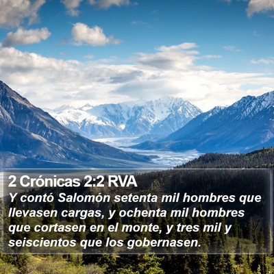 2 Crónicas 2:2 RVA Bible Verse Image