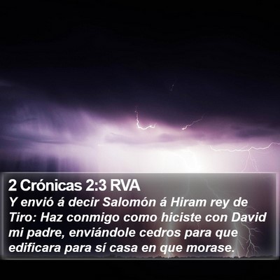2 Crónicas 2:3 RVA Bible Verse Image