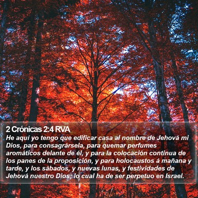 2 Crónicas 2:4 RVA Bible Verse Image