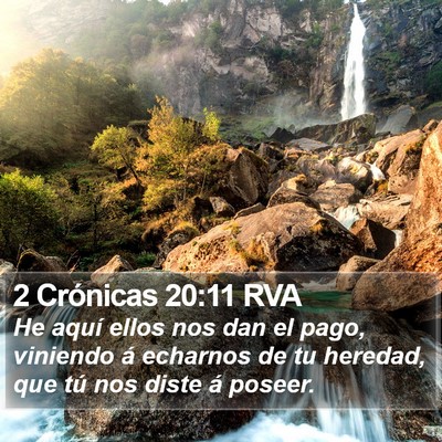 2 Crónicas 20:11 RVA Bible Verse Image