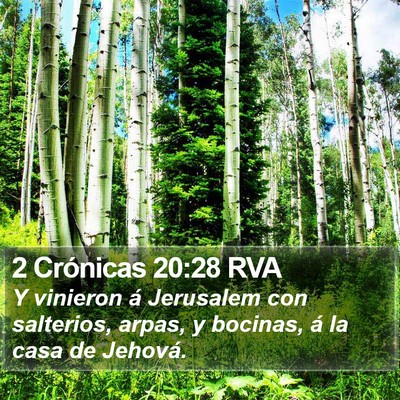 2 Crónicas 20:28 RVA Bible Verse Image