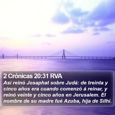 2 Crónicas 20:31 RVA Bible Verse Image