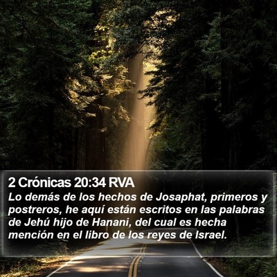 2 Crónicas 20:34 RVA Bible Verse Image