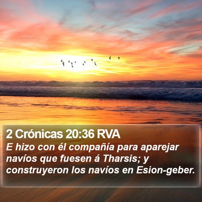 2 Crónicas 20:36 RVA Bible Verse Image