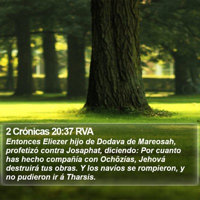 2 Crónicas 20:37 RVA Bible Verse Image