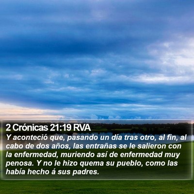 2 Crónicas 21:19 RVA Bible Verse Image