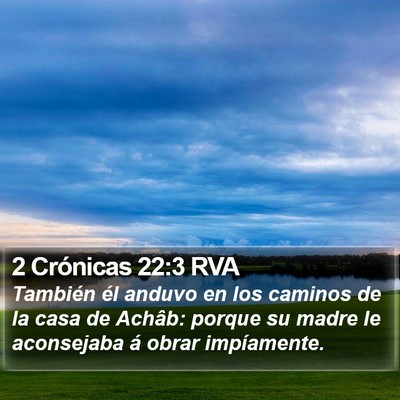 2 Crónicas 22:3 RVA Bible Verse Image