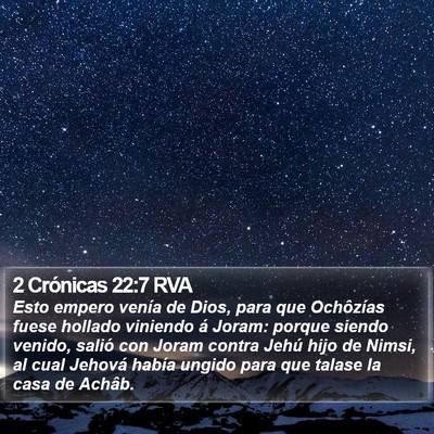 2 Crónicas 22:7 RVA Bible Verse Image