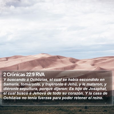 2 Crónicas 22:9 RVA Bible Verse Image