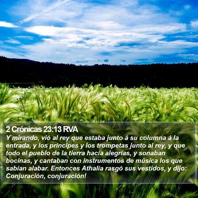 2 Crónicas 23:13 RVA Bible Verse Image