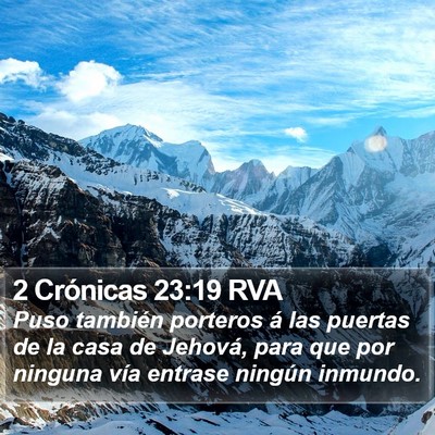 2 Crónicas 23:19 RVA Bible Verse Image