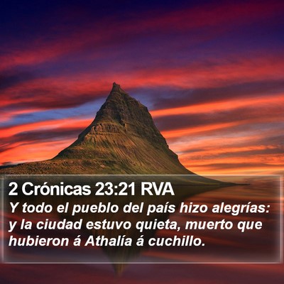 2 Crónicas 23:21 RVA Bible Verse Image