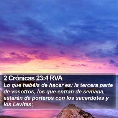 2 Crónicas 23:4 RVA Bible Verse Image