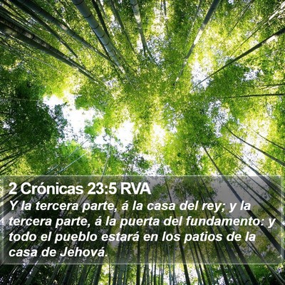 2 Crónicas 23:5 RVA Bible Verse Image