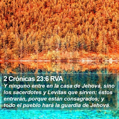 2 Crónicas 23:6 RVA Bible Verse Image