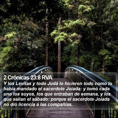 2 Crónicas 23:8 RVA Bible Verse Image