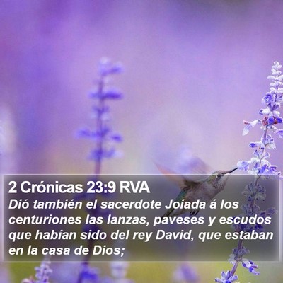 2 Crónicas 23:9 RVA Bible Verse Image