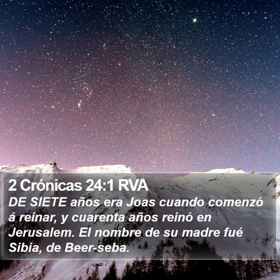 2 Crónicas 24:1 RVA Bible Verse Image