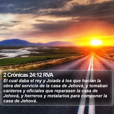 2 Crónicas 24:12 RVA Bible Verse Image