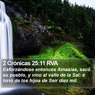2 Crónicas 25:11 RVA Bible Verse Image