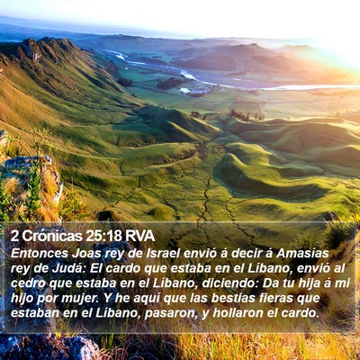 2 Crónicas 25:18 RVA Bible Verse Image