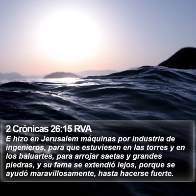 2 Crónicas 26:15 RVA Bible Verse Image