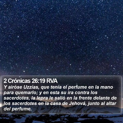 2 Crónicas 26:19 RVA Bible Verse Image