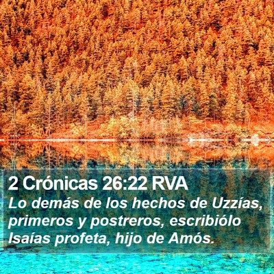 2 Crónicas 26:22 RVA Bible Verse Image