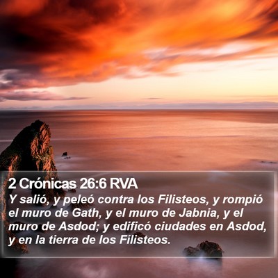 2 Crónicas 26:6 RVA Bible Verse Image