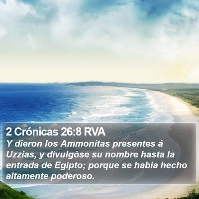 2 Crónicas 26:8 RVA Bible Verse Image