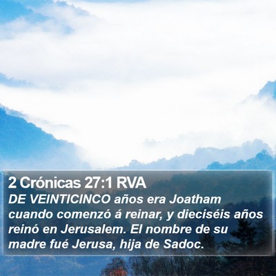 2 Crónicas 27:1 RVA Bible Verse Image