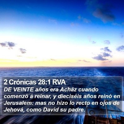 2 Crónicas 28:1 RVA Bible Verse Image